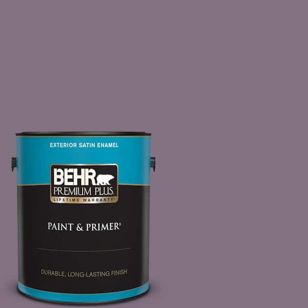 BEHR PREMIUM PLUS 1 gal. Home Decorators Collection #HDC-SP14-9 Decorative Iris Satin Enamel Exterior Paint & Primer