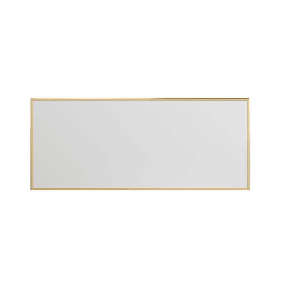 Gold Full Length Rectangular Modern Bathroom Mirror