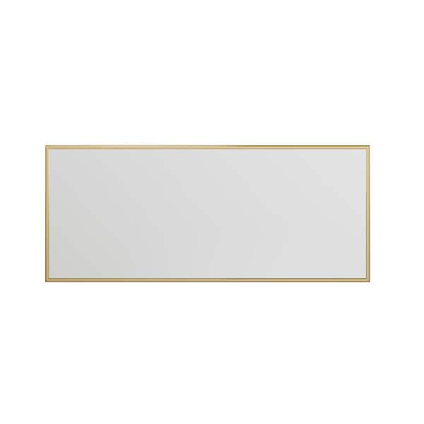 Eviva 72 in. W x 30 in. H Large Rectangular Single Aluminum Framed Wall Mount Bathroom Vanity Mirror in Gold