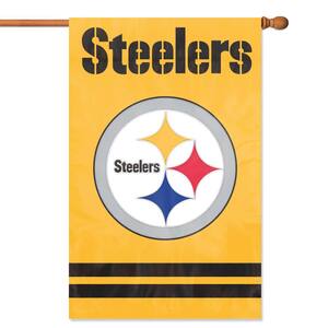 Pittsburgh Steelers Applique Banner Flag Yellow