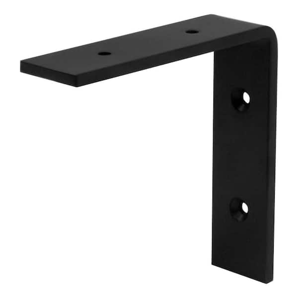 6 in. Black L Steel Shelf Bracket