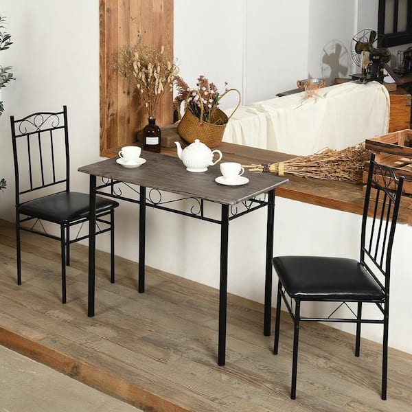 Retro metal dining 2025 table and chairs