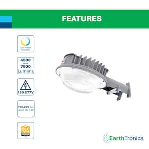 250- Watt Equivalent Integrated LED 7500 Adjustable Lumen Tunable White Gray Outdoor Area Light (Yard), 175W-250W HID
