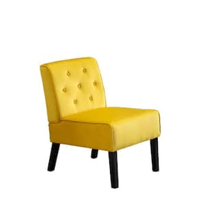 Adams Yellow Velvet Accent Chair (Set of 2)