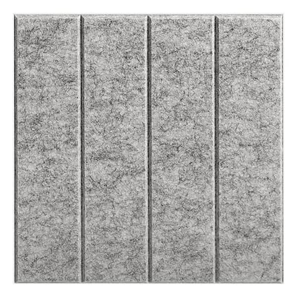Afoxsos 11.8 x 11.8 Gray Marble Felt Wall Tiles with Removable Adhesive Tabs for Home Office Bulletin Board Alternative 12-Pack