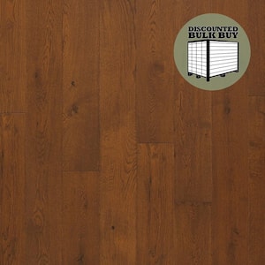 Pueblo White Oak 9/16 in. T x 8.66 in. W Tongue and Groove Wire Brushed Engineered Hardwood Flooring (1250 sqft/pallet)