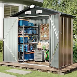 6 ft. W x 4 ft. D Metal Storage Shed for Garden and Backyard (18 sq. ft.)