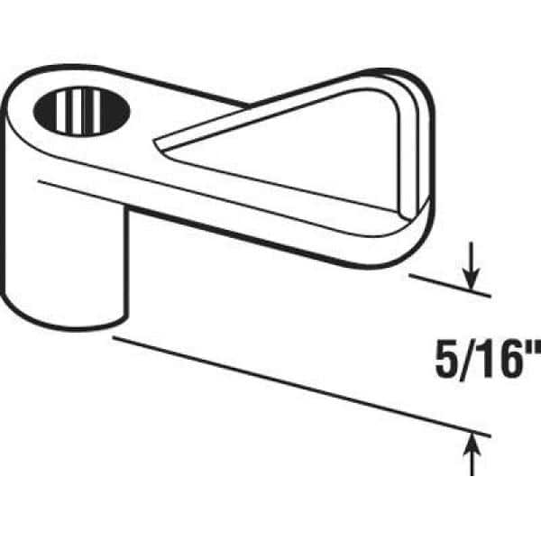 Gray Plastic Offset Screen Clips with Screws, 5/16 inch