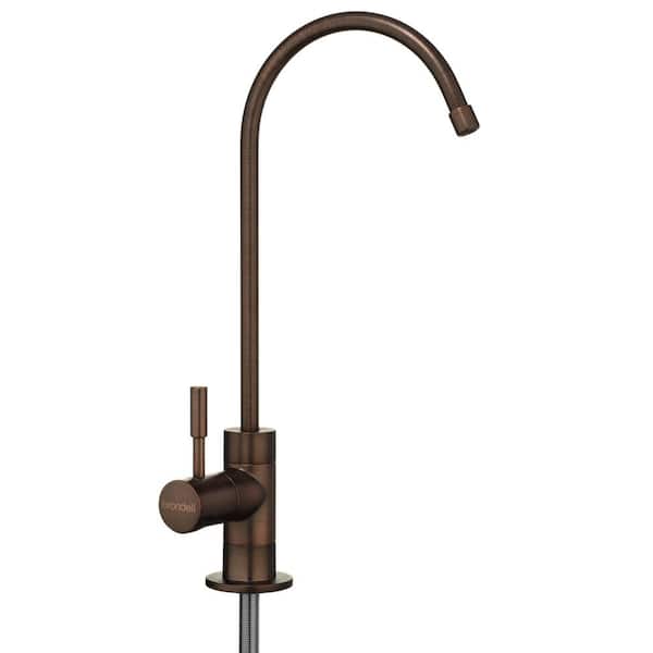 Brondell Slake Single Handle Water Filtration Beverage Faucet for Circle RC100 with LED Filter Change Indicator in Antique Bronze