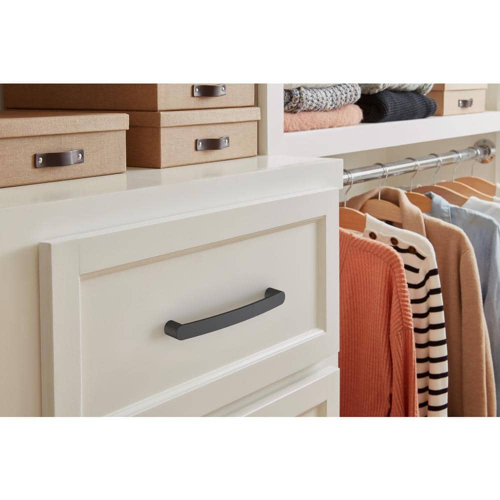 Matte Black Modern Bar Cabinet Pull with Mounting Hardware