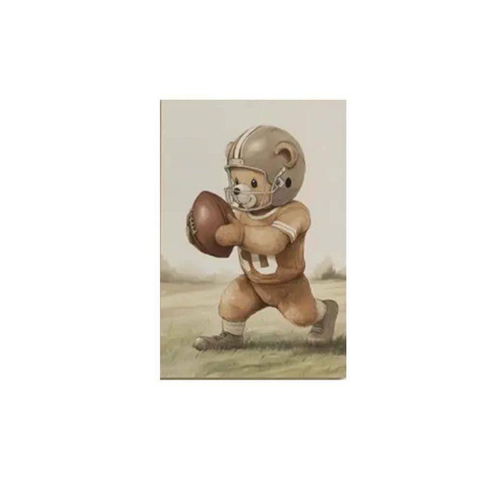 bear with helmet football Teddy Bear Football Player with Helmet & Football, 18*12, Modern  Sports-Themed Decor for Bedroom. DDYM1716504-1