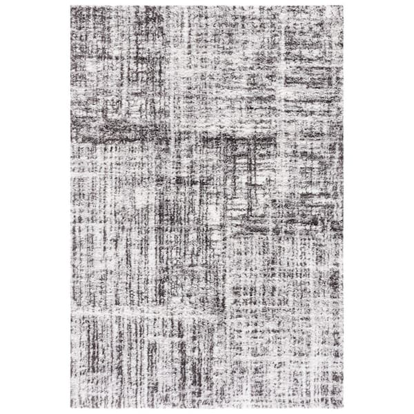 SAFAVIEH Berber Shag 2 ft. x 4 ft. Gray/Dark Gray Abstract Striped Area Rug