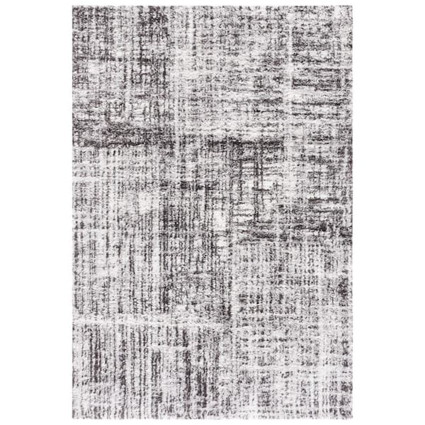 SAFAVIEH Berber Shag Grey/Dark Grey 5 ft. x 8 ft. Abstract Area Rug