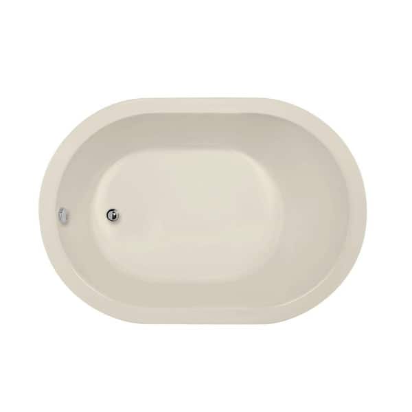 Hydro Systems Valencia 60 in. Acrylic Oval Drop-in Non-Whirlpool Bathtub in Biscuit
