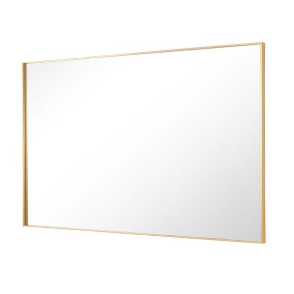 Home Decorators Collection Acken 30 in. W x 40 in. H Rectangular  Aluminum/Stainless Steel Framed Wall Vanity Mirror in Radiant Gold  HD105-M30-RG - The Home Depot