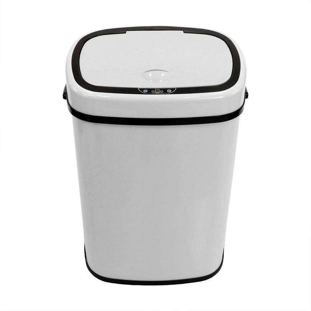 13.2 Gal. (50-Liter) Hands-Free Steel Trash Can with Motion Sensor Lid in F