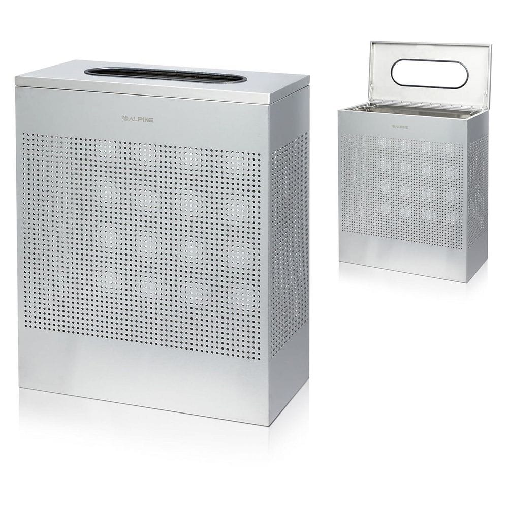23 Gal. Perforated Stainless Steel Open Top Commercial Slim Trash Can with Lid (2-Pack) price history on PriceWatchPro