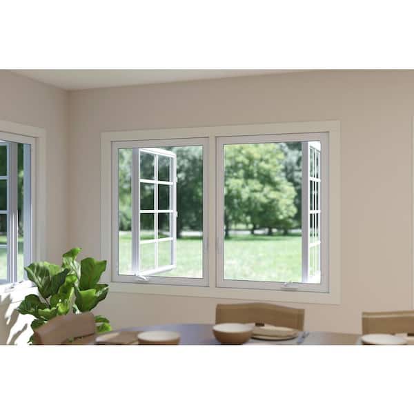 TAFCO WINDOWS 72 in. x 48 in. White Double-Pane Insulated Glass