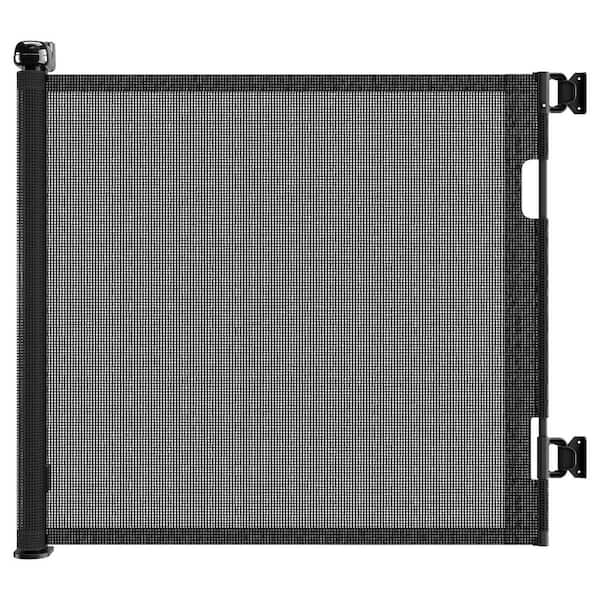 WTVWTV Retractable Pet and Baby Gate, 33 in. Tall Mesh Baby Gate, Extends up to 55 in. Wide Retractable Gate