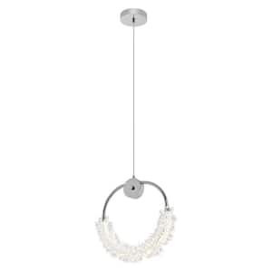 Modern Crystal Integrated LED White Chandelier