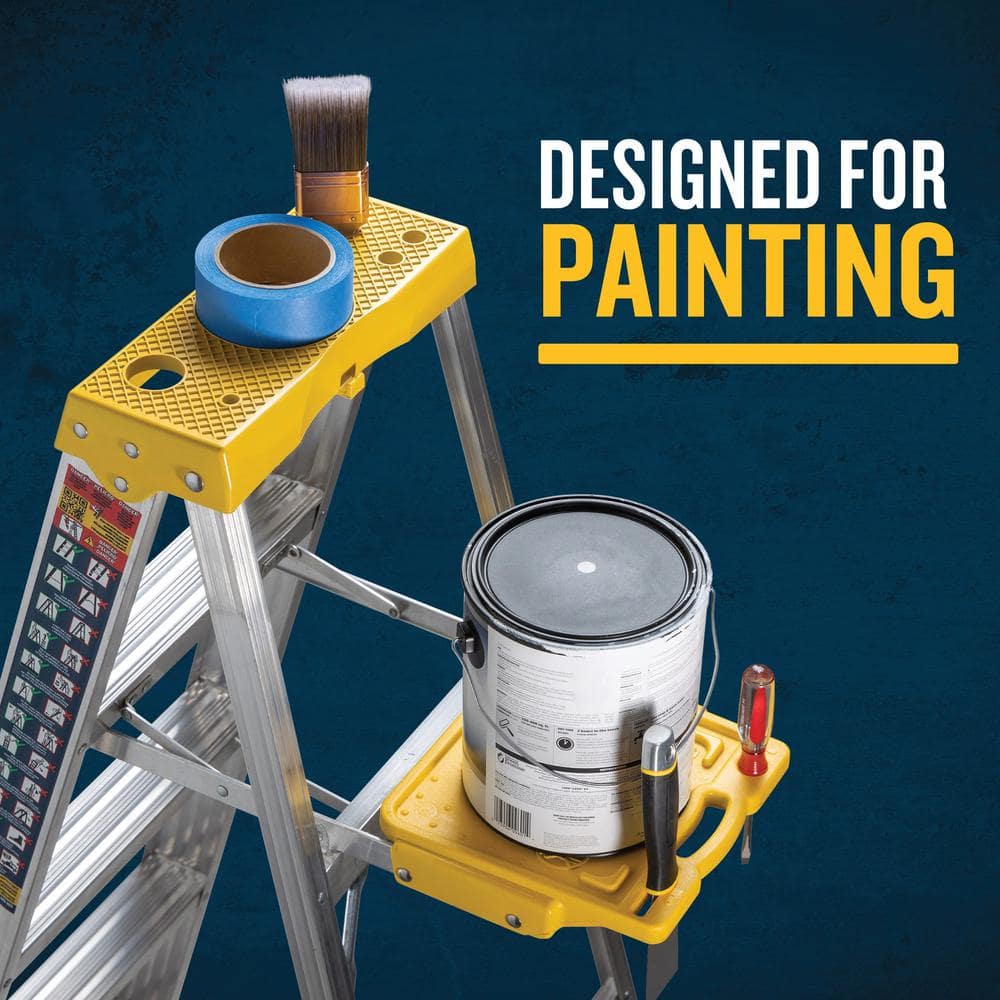 4ft Aluminum Single-Sided Step Ladder with Tool Tray