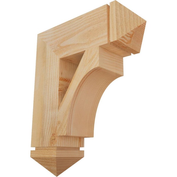 Ekena Millwork 6 in. x 24 in. x 20 in. Douglas Fir Westlake Arts and Crafts Rough Sawn Bracket
