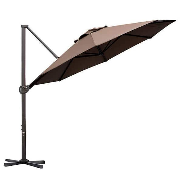 Abba Patio 11 ft. Cantilever Push Tilt Patio Umbrella in Cocoa