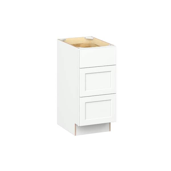 Emerson Pure White ADA Vanity 3 drawer Ready to Assemble Kitchen Cabinet (15 in. W x 32.5 in. H x 21 in. D)