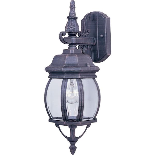 Maxim Lighting Crown Hill 1-Light Rust Patina Outdoor Wall Lantern Sconce