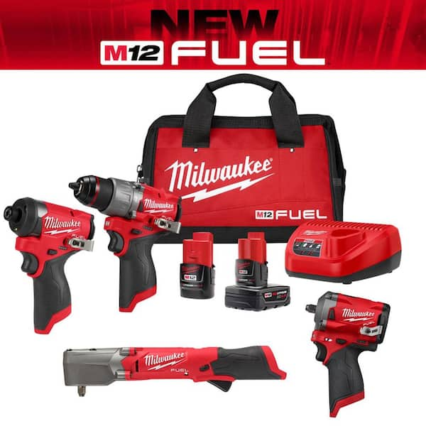 Milwaukee M12 Fuel 12-Volt Li-Ion Impact Driver Combo Kit 