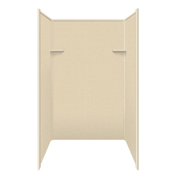 Studio 48 in. W x 72 in. H x 36 in. D 3-Piece Glue Up Alcove Shower Wall Surrounds in Sea Shore