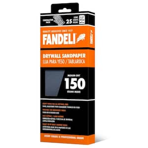 Fandeli 36010 100 Grit Wood Sandpaper Sheets 9 by 11 25-Sheet          