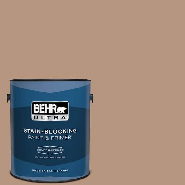 BEHR ULTRA 1 gal. #S220-4 Potters Clay Extra Durable Satin Enamel Interior Paint & Primer