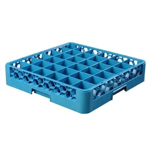 19.75x19.75 in. 36-Compartment Glass Rack (for Glass 2.69 in. Diameter, 3.19 in. H) in Blue (Case of 6)
