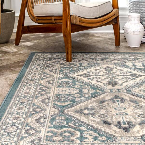 Home Décor nuLOOM OWMN04C Vintage Tile Becca Area Rug 5 x 8 Blue Area