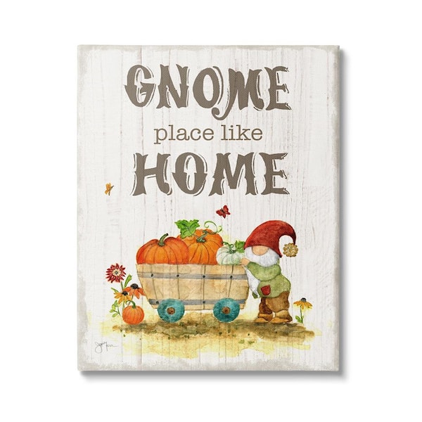 Stupell Industries Gnome Pun Garden Harvest by Janet Tava 1-Piece Unframed Graphic Print Nature Poster Art Print 30 in. x 24 in.