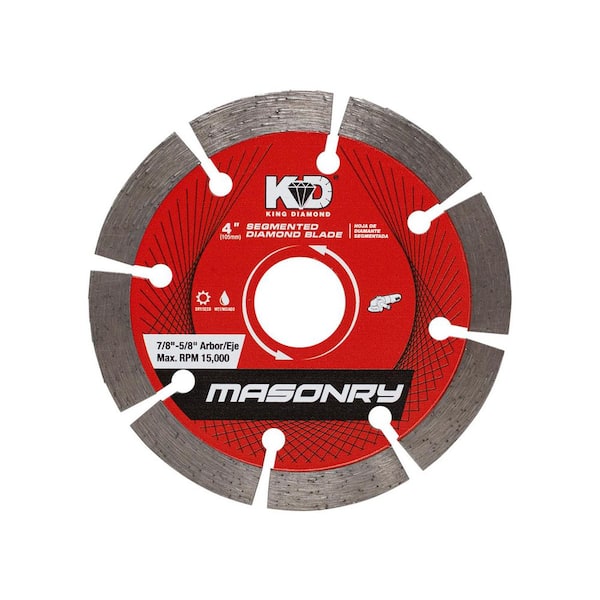4 in. Masonry Material Cutting Segmented Rim Diamond Blade