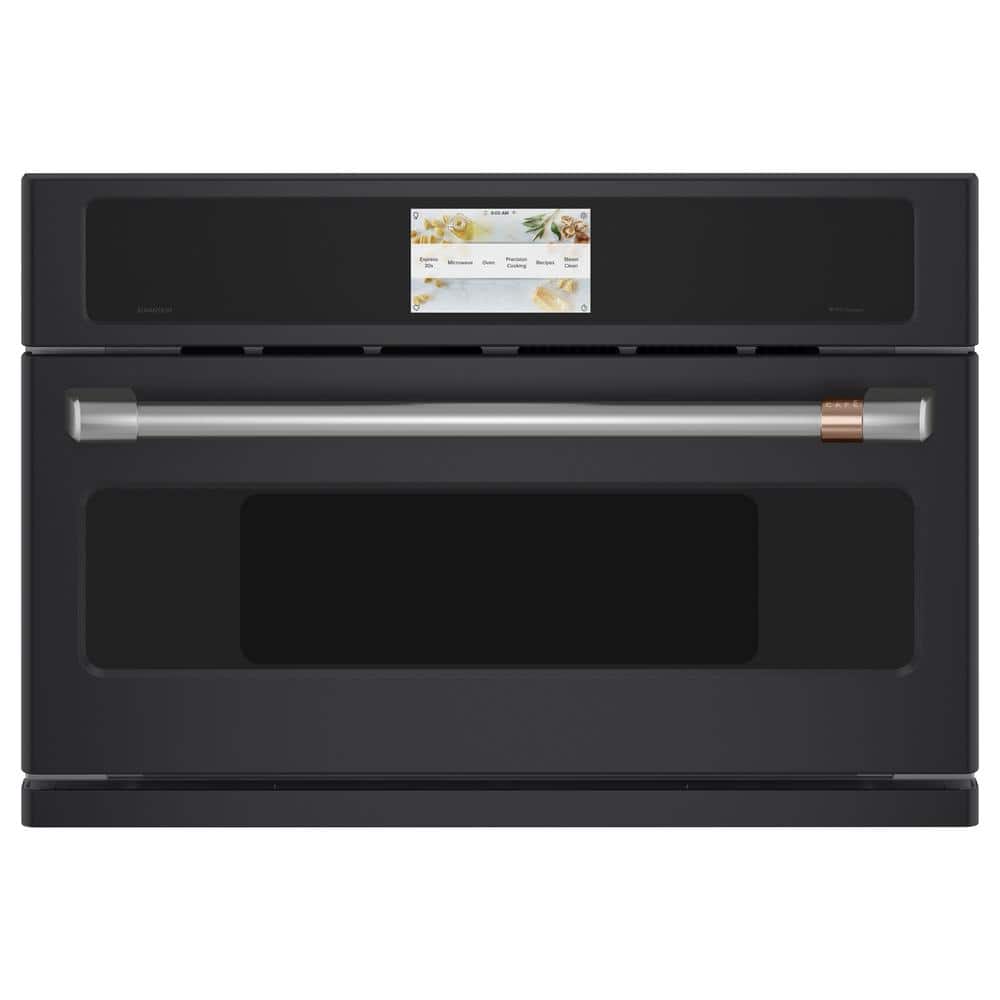 30 in Wide 1.7 cu ft Smart Electric Wall Oven and Microwave Combo with 120V Advantium Technology in Matte Black