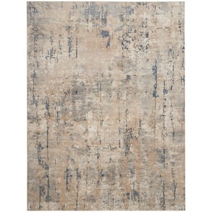 Concerto Beige/Grey 9 ft. x 12 ft. Textured Contemporary Area Rug