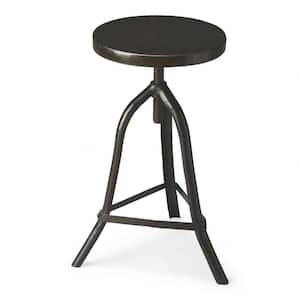 Amelia 26 in. H Black Backless Metal Bar Height (28-33 in.) Bar Stool