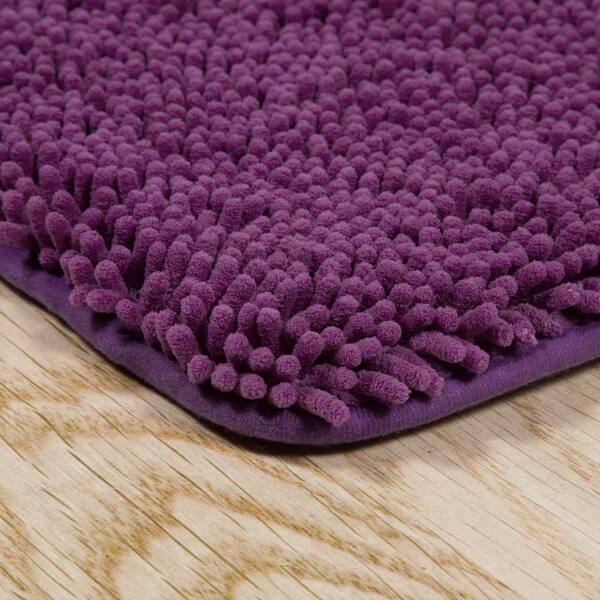 Piece Memory Foam Bath Mat Set, Purple Bathroom Rugs