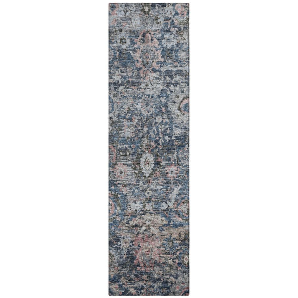Chantille Machine Washable Indoor/Outdoor Abstract ACN2430 Denim 2 ft. x 7 ft. Runner Rug price history on PriceWatchPro