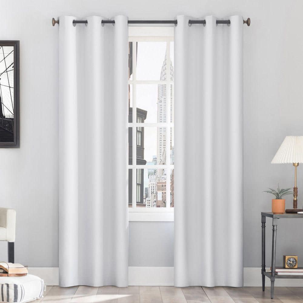Cyrus Thermal White Polyester 40 in. W x 96 in. L Grommet 100% Blackout Curtain (Single Panel) price history on PriceWatchPro