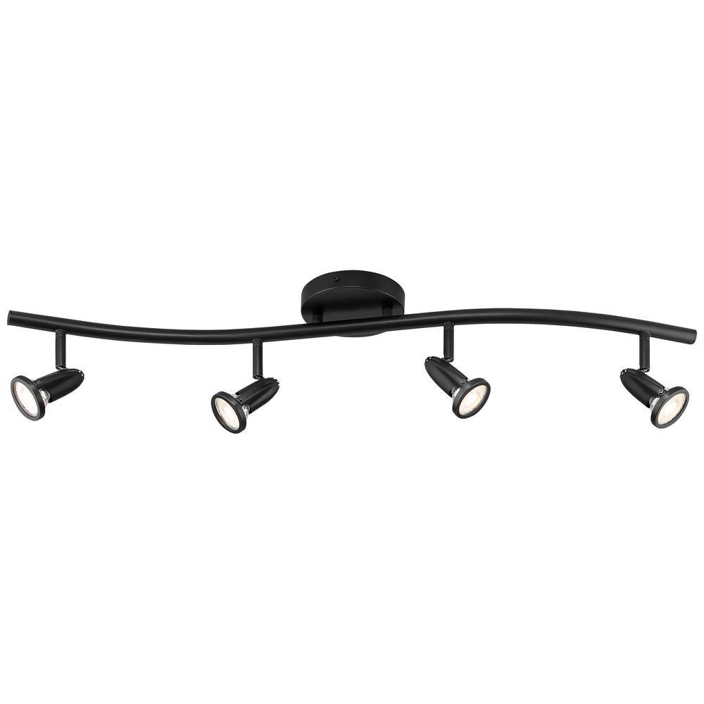 Cobra 33'' Black Metal 4-Light LED Track Lighting Kit
