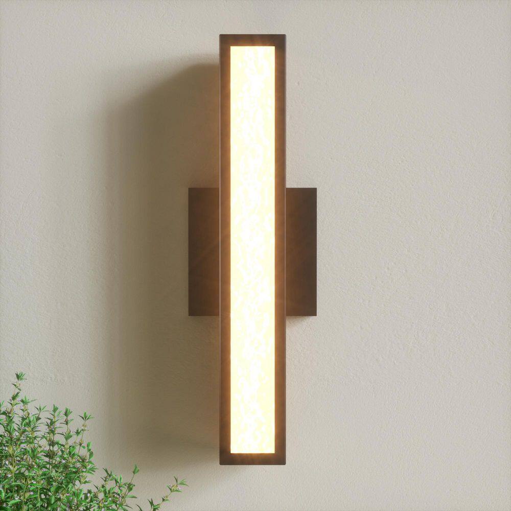 Frameglo 15.4 in. Black Modern LED Outdoor Exterior Garage Front Wall Lights Sconces Lighting Fixtures price history on PriceWatchPro
