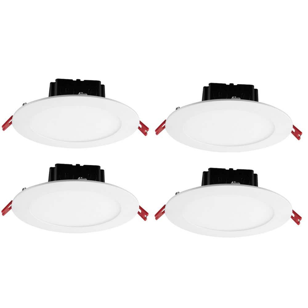 Box on Top Integrated LED 6 in Round Canless Recessed Light for Kitchen Bat