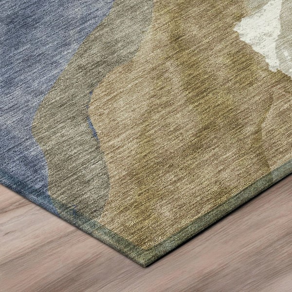 Chantille Machine Washable Indoor/Outdoor Abstract ACN3026 Denim 5 ft. x 7 ft. 6 in. Area Rug