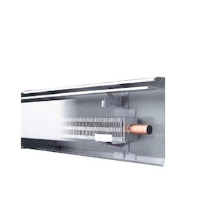 Fine/Line 30 8 ft. Hot Water Baseboard Heater with Fully Assembled Element and Enclosure in Nu White
