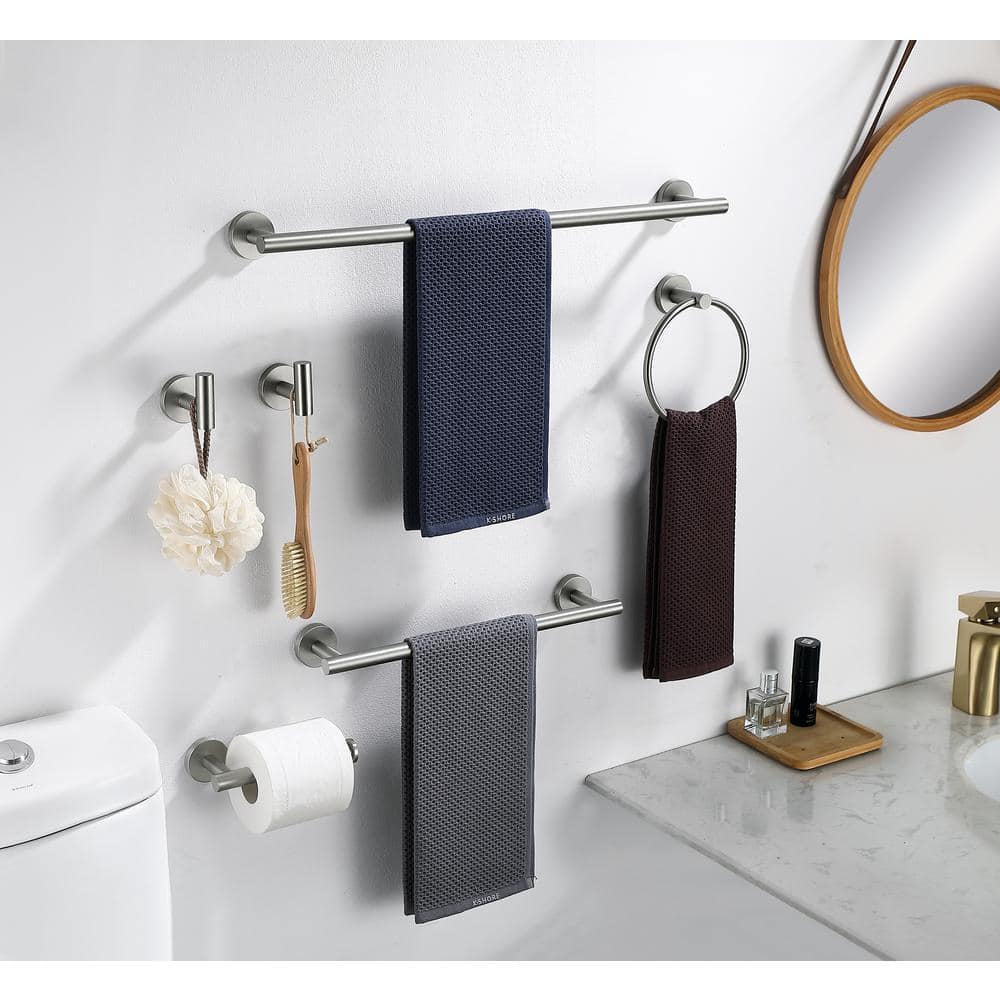 Stainless Steel Brushed Nickel 3-Piece Bathroom Hardware Set
