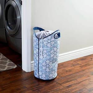 Blue Softside Collapsible Polyester Hamper